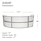Linea Italia Reception Desk 71 in D X 46 in H, 11.9 ft W X Thermofused Laminate, White ZUS297 - alternate 5